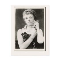 Elastic Skinned Woman Photo on Cards, Postcards