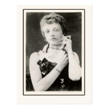 Elastic Skinned Woman Photo on Cards, Postcards