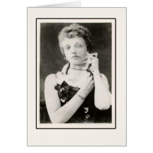 Elastic Skinned Woman Photo on Cards, Postcards