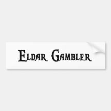 Eldar Gambler Bumper Sticker