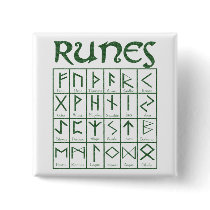 Elder Futhark Runes Pinback Button
