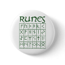 Elder Futhark Runes Pinback Buttons