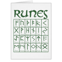 Elder Futhark Runes Greeting Card