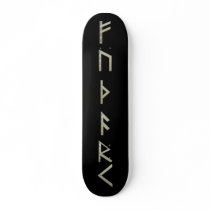 Elder Futhark Runes gold Skate Board Deck