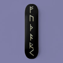 Elder Futhark Runes gold skateboards