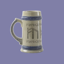Elder Futhark Runes grey mugs