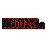 Elder Futhark Runes red Bumper Sticker