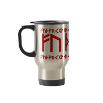 Elder Futhark Runes red Coffee Mugs