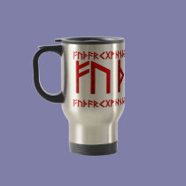 Elder Futhark Runes red mugs