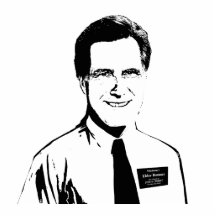 Elder Mitt Romney Photo Sculpture