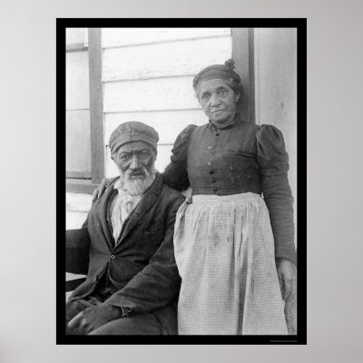 Elderly African American Couple 1900 Posters by lc_vintagephotos
