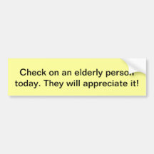 elderly bumper sticker