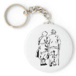 Elderly Couple Keychains