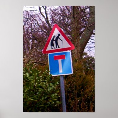 Elderly Crossing Sign print by SuzeeQ