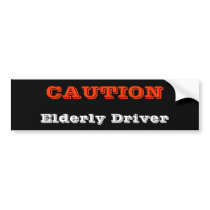 Elderly Driver Bumper Stickers