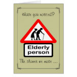 Elderly Person Xing Birthday Card