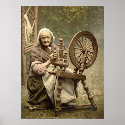 Elderly Spinner by beverlytazangel