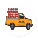 Elders Quorum Moving Company Round Sticker