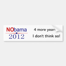 Élection 2012 de NObama Autocollants Pour Voiture