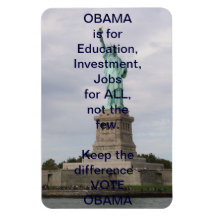 Election 2012 - OBAMA & Statue of Liberty Magnet