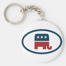 Election animals: elefant keychains