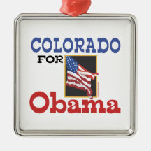 Election Colorado for Obama Christmas Ornaments