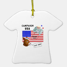 Election Day Campaign USA Christmas Ornaments