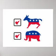 Élection républicaine Ballo d'âne de Démocrate d'é Posters