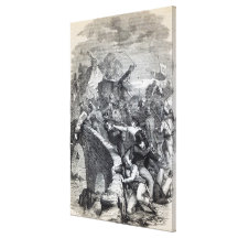 Election Riot at Hawick Canvas Print