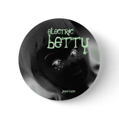 Electric Betty Brooch Pin (button), fashion fun by JayneLogan