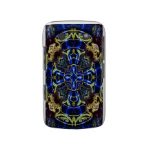 Electric Blue and Gold Medallion Blackberry Case