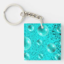 Electric Blue Bubble Key Chain Acrylic Keychain