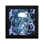 Electric Blue Chrome Skull Gift Box