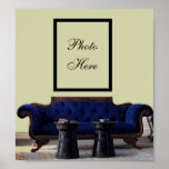 Electric Blue Sofa ~ Print / Poster Photo Insert