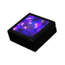 Electric blue stained glass gift boxes