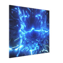 Electric Blue Stretched Canvas Print