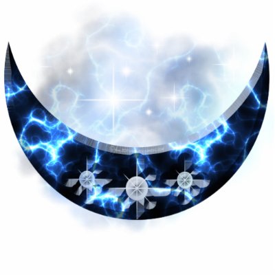 Electric Blue Upright Crescent by Rockangel2