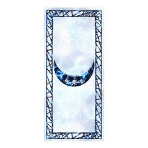 Electric Blue Upright Crescent Full Colour Rack Card