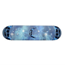 Electric Blue Upright Crescent Skateboards