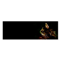 Electric cat face profile bookmard business card templates