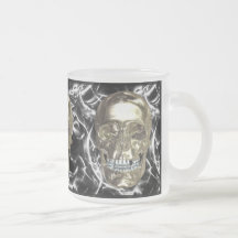 Electric Chrome Skull Mug
