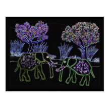 Electric Elephants Postcards