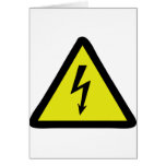 electric flash warning sign cards