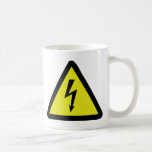 electric flash warning sign coffee mug