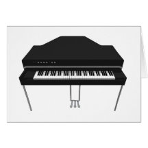 Electric Grand Piano: 3D Model: Greeting Cards