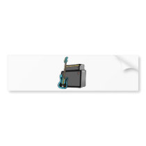 electric guitar bass and amp bumper stickers
