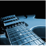 Electric Guitar Close Up - Blue Acrylic Cut Outs