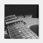 Electric Guitar Close Up - Grey B&W Magnet