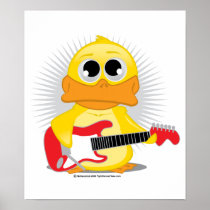 Electric Guitar Duck Print