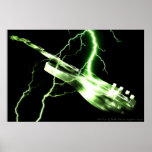 ELECTRIC GUITAR green Posters